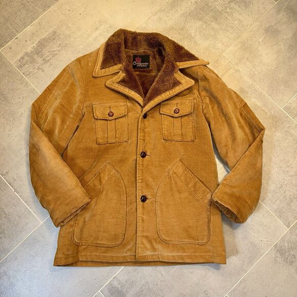 Vintage Men’s California Imperial Faux Fur Lined Coat – Size Large (Measured) - Picture 1 of 10